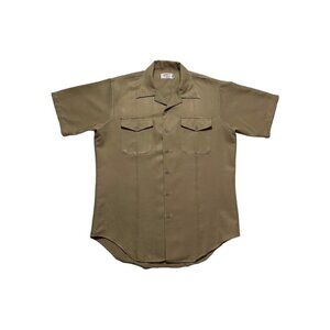 Vintage Sea Eagle Navy Button-Up Shirt